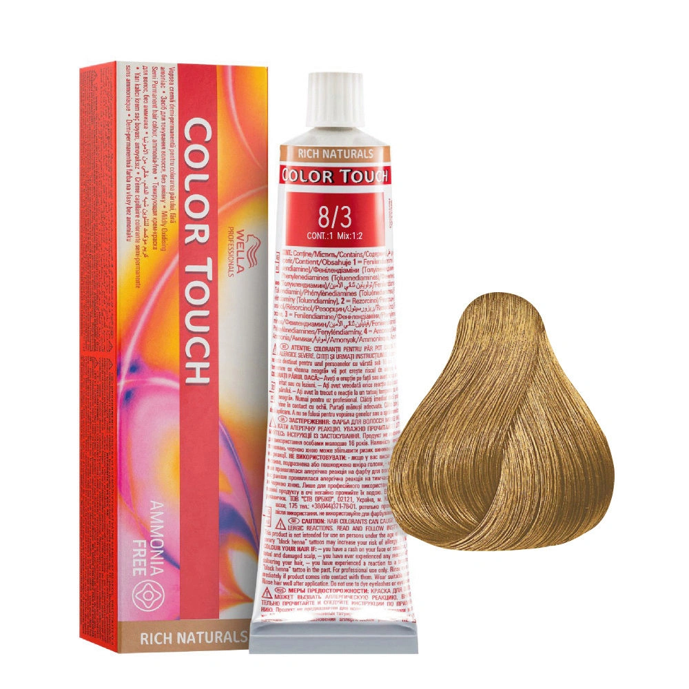 Wella Color Touch Hajszínező - 8/3 60ml Light Blonde Gold képe 1